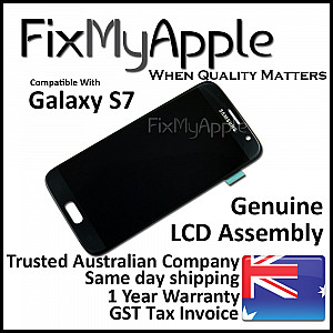 Samsung Galaxy S7 LCD Touch Screen Digitizer Assembly - Black [Full OEM] (With Adhesive)